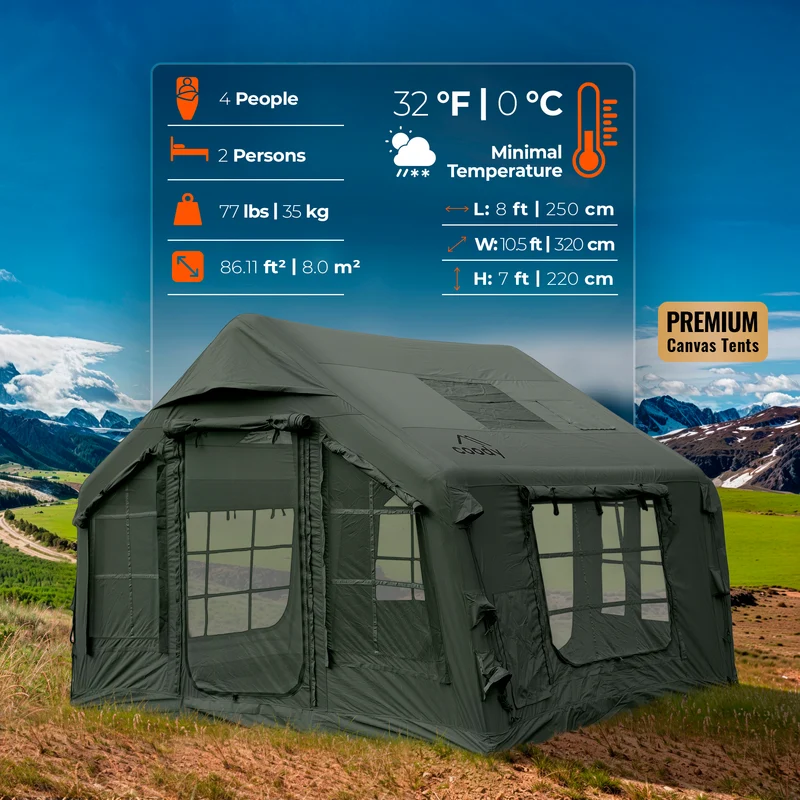 Coody 8.0 Air Tent Forest Green (1-4 Person)+ Carpet for Coody 8.0 Forest Green