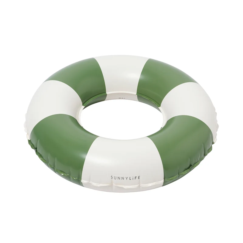 Mini Tube Pool Ring - Olive Stripe