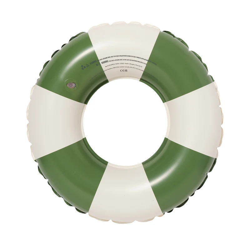 Mini Tube Pool Ring - Olive Stripe