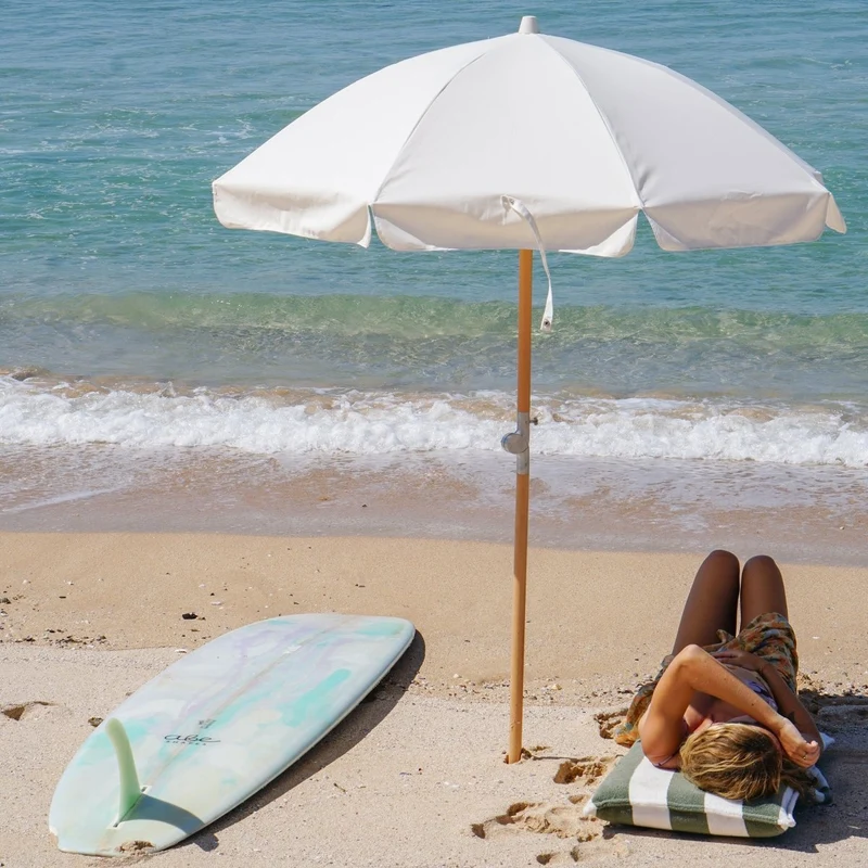 Luxe Beach Umbrella - Cream