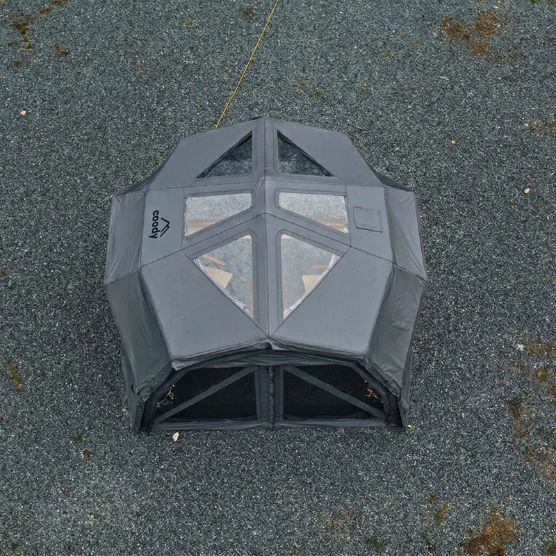 Coody Hub Pro Gray - Inflatable Tent for Camping (2-6 Person)