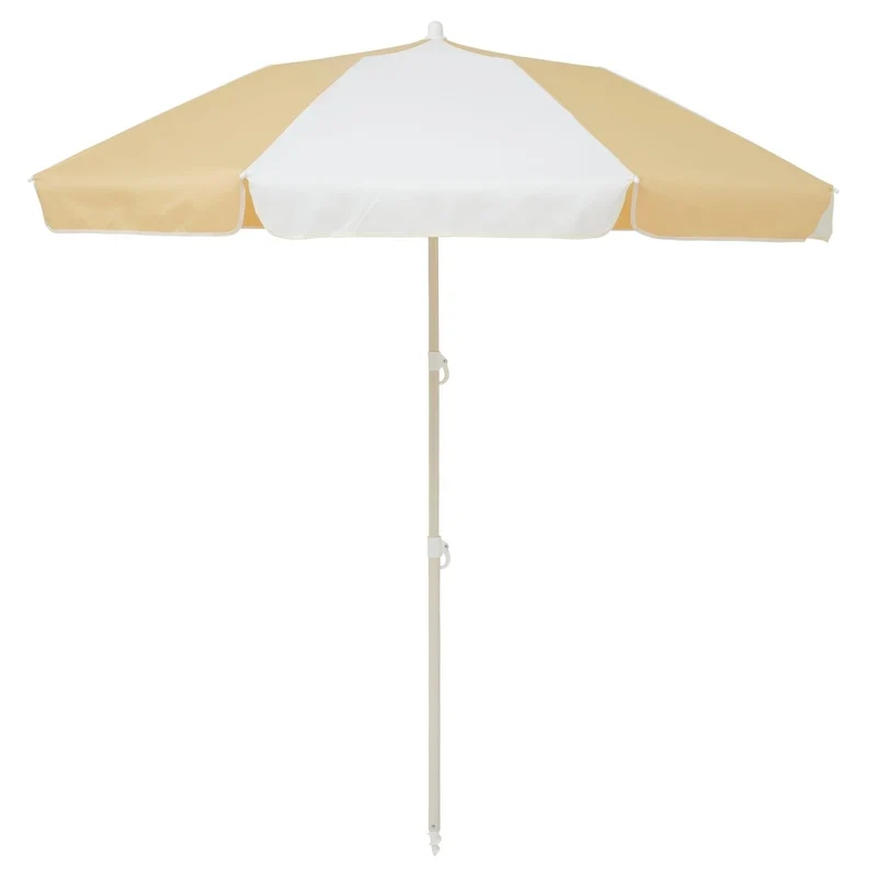 Compact Beach Umbrella - Butternut Stripe