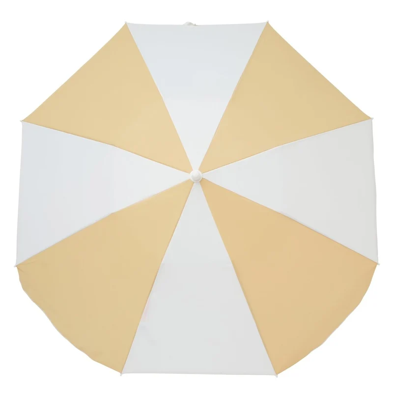Compact Beach Umbrella - Butternut Stripe