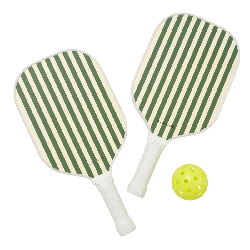 Pickleball Set - The Vacay Olive Stripe