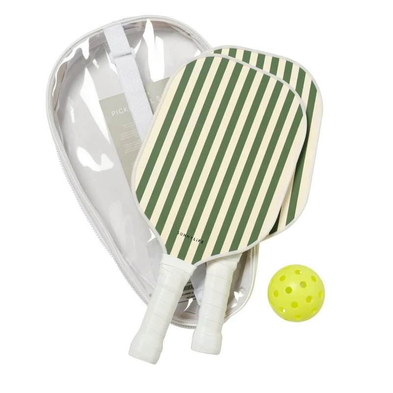 Pickleball Set - The Vacay Olive Stripe