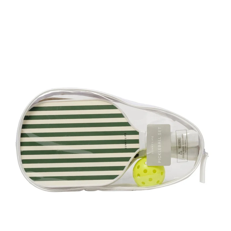 Pickleball Set - The Vacay Olive Stripe