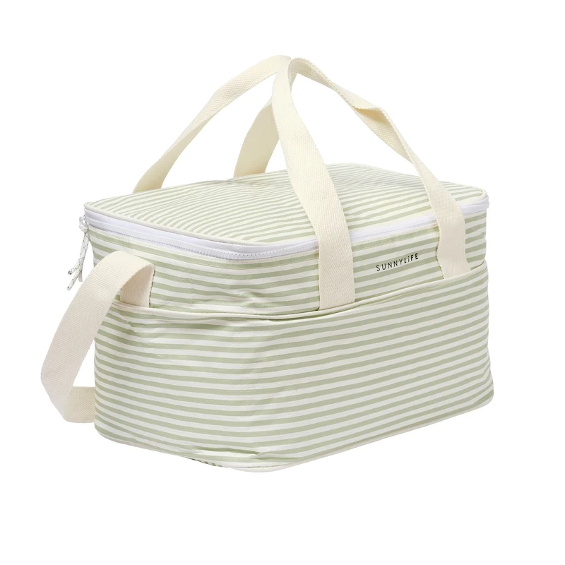 Light Cooler Bag - Sea Sage Stripe