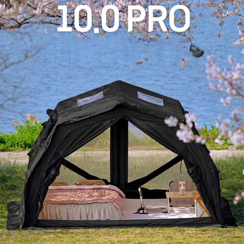 Coody 10.0 PRO Black Premium Family Inflatable Canvas Tent (2-4 Person)