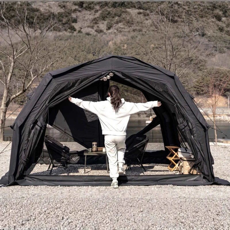 Coody 10.0 PRO Black Premium Family Inflatable Canvas Tent (2-4 Person)
