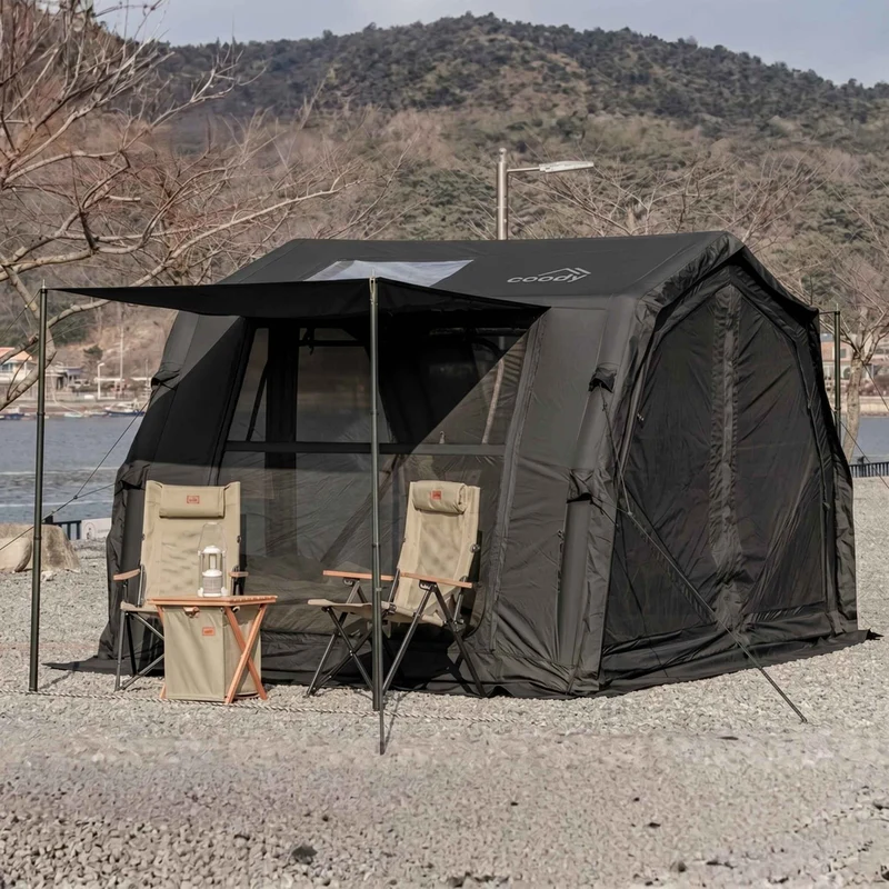 Coody 10.0 PRO Black Premium Family Inflatable Canvas Tent (2-4 Person)