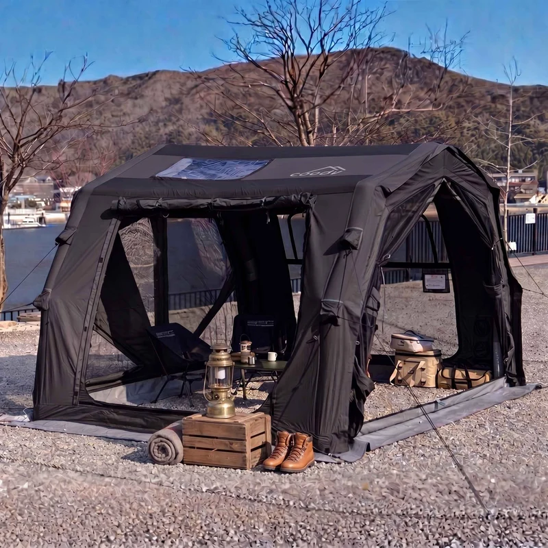 Coody 10.0 PRO Black Premium Family Inflatable Canvas Tent (2-4 Person)