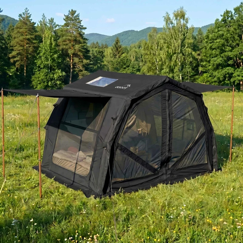 Coody 10.0 PRO Black Premium Family Inflatable Canvas Tent (2-4 Person)
