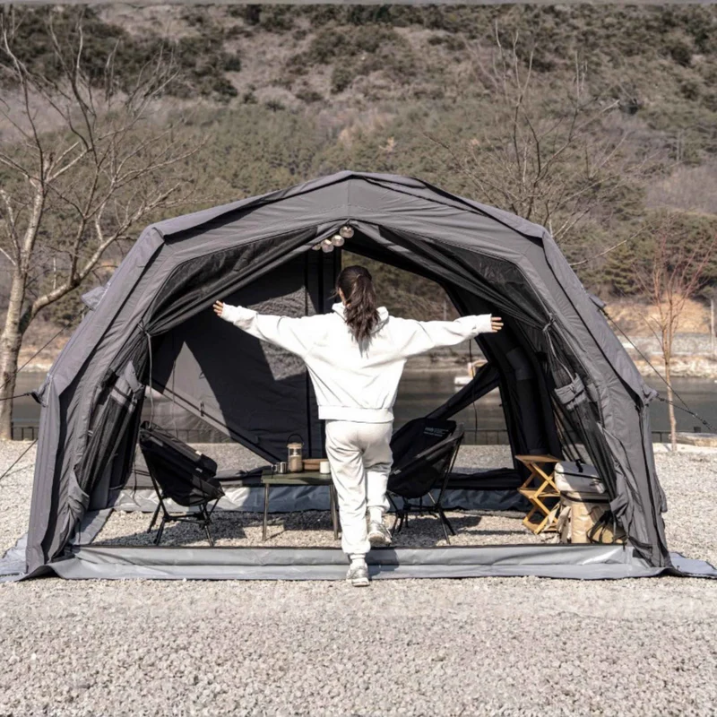Coody 10.0 PRO Gray Premium Family Inflatable Canvas Tent (2-4 Person)