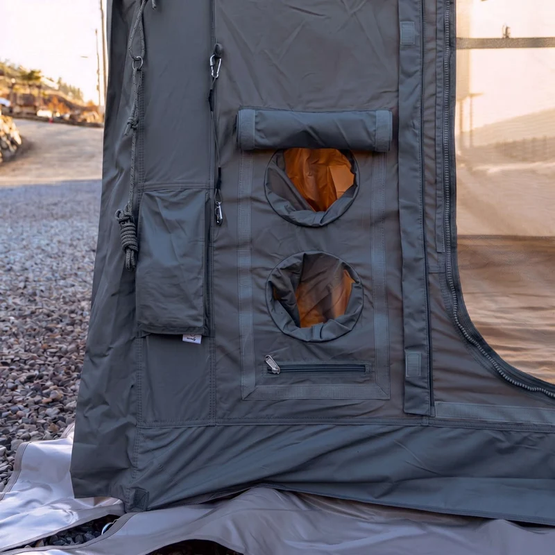 Coody 10.0 PRO Gray Premium Family Inflatable Canvas Tent (2-4 Person)
