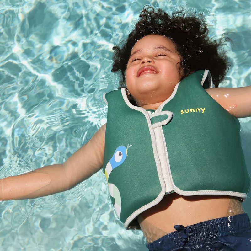 Kids Swim Vest 3-6 - Into the Jungle Green