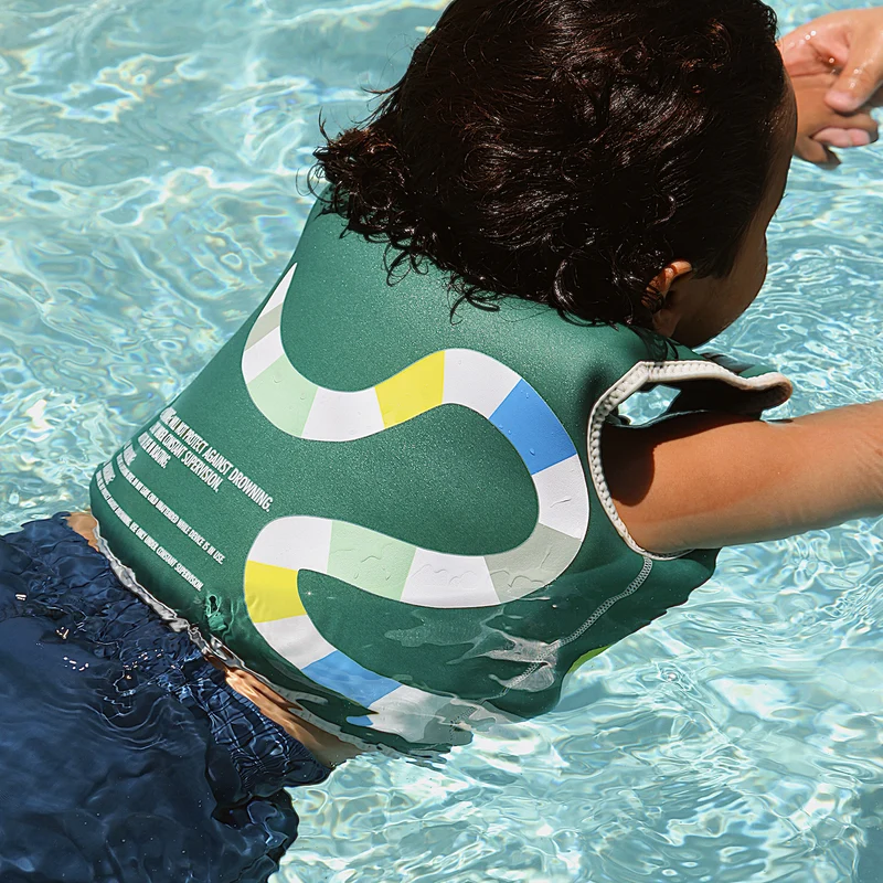 Kids Swim Vest 3-6 - Into the Jungle Green