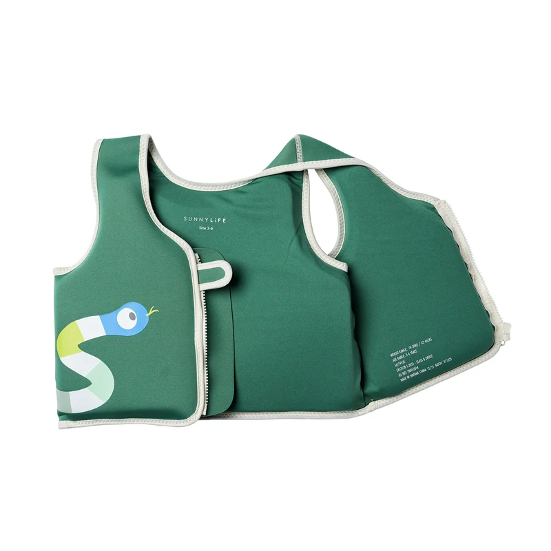 Kids Swim Vest 3-6 - Into the Jungle Green