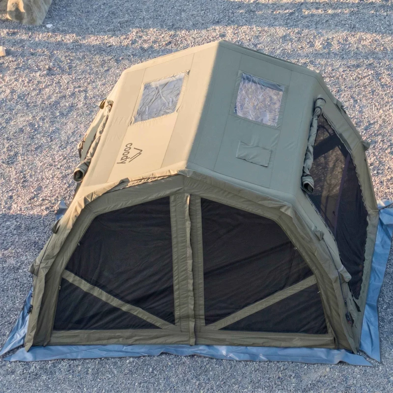 Coody 10.0 PRO Forest Green Premium Family Inflatable Canvas Tent (2-4 Person)