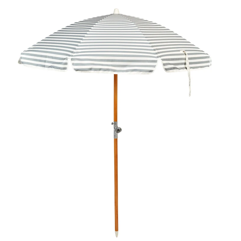 Luxe Beach Umbrella - Seagrass Stripe