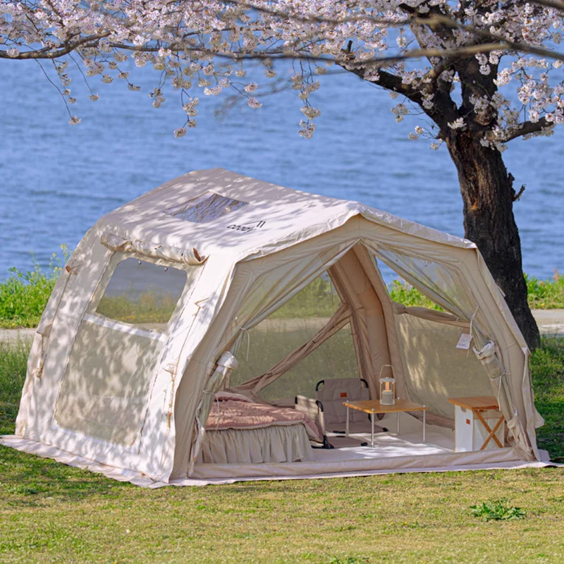 Coody 10.0 PRO Beige Premium Family Inflatable Canvas Tent (2-4 Person)