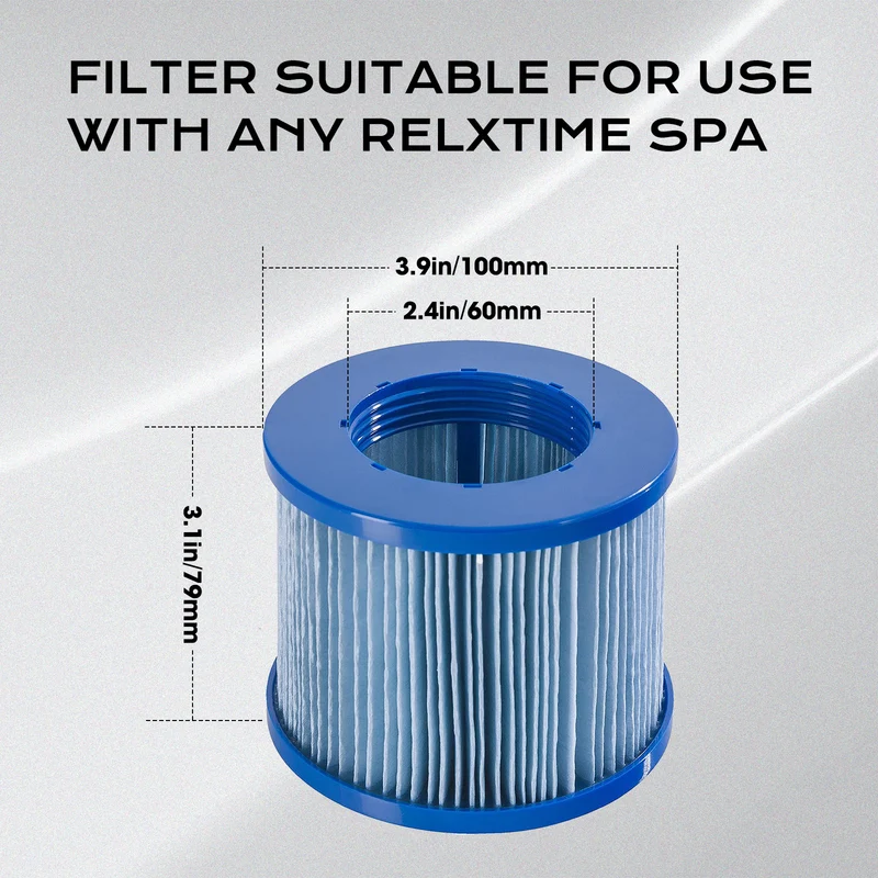 6-Pack Replacement Spa Filterss – Blue - CA