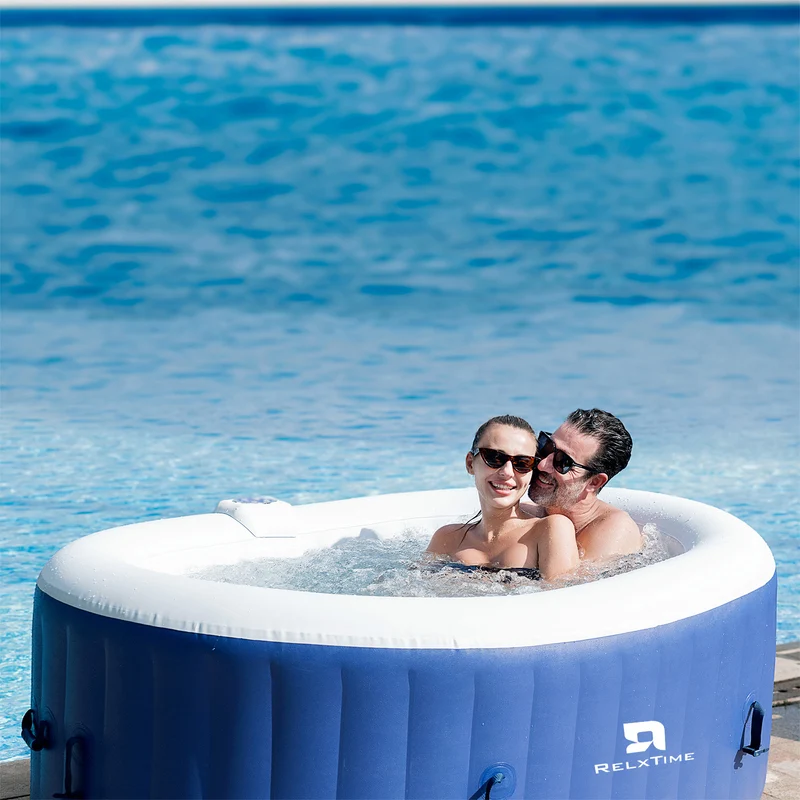Oval Inflatable Hot Tub - Classic Blue