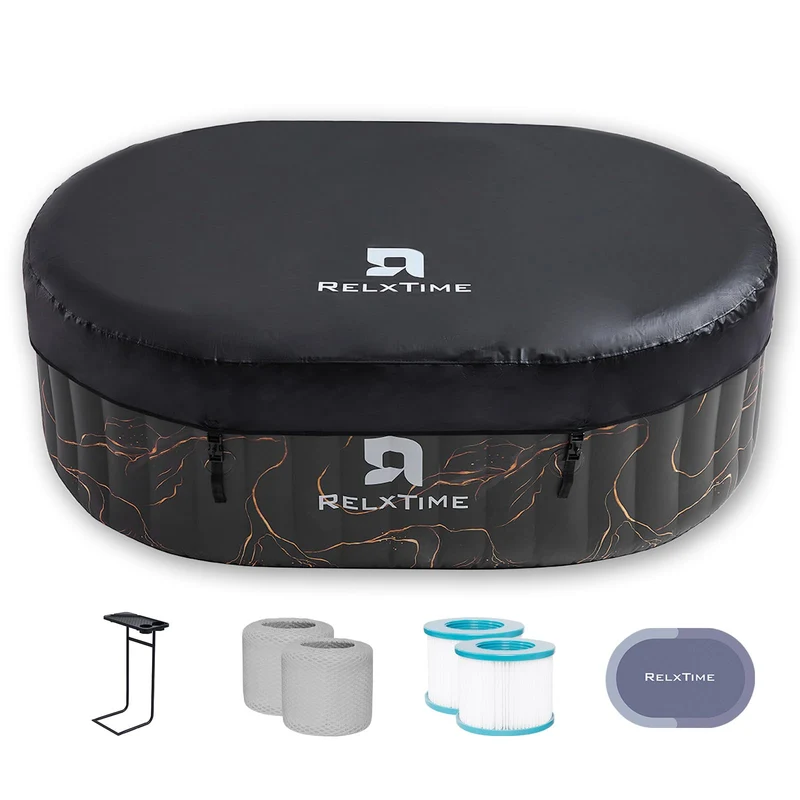Oval Inflatable Hot Tub - Black Gold Edition-CA
