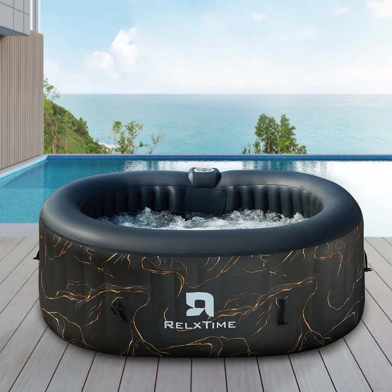 Oval Inflatable Hot Tub - Black Gold Edition-CA