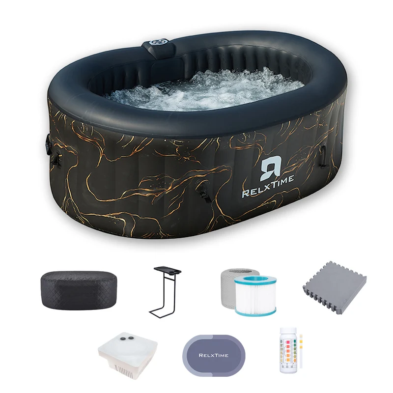 Oval Inflatable Hot Tub - Black Gold Edition-CA