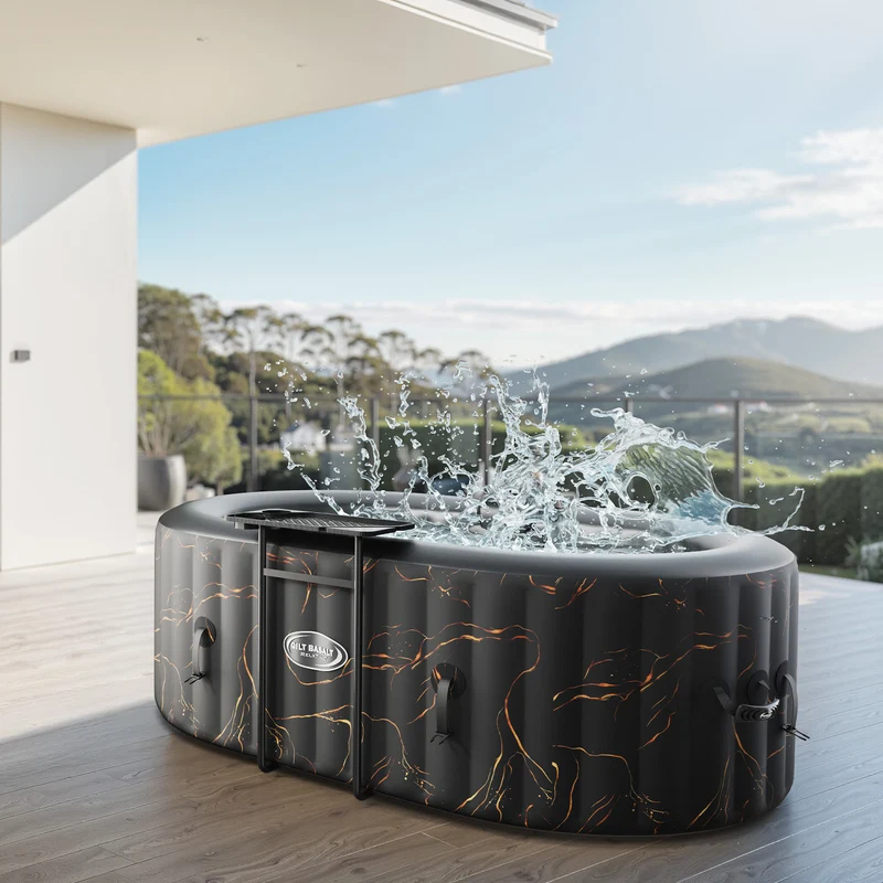 Oval Inflatable Hot Tub - Black Gold Edition-CA