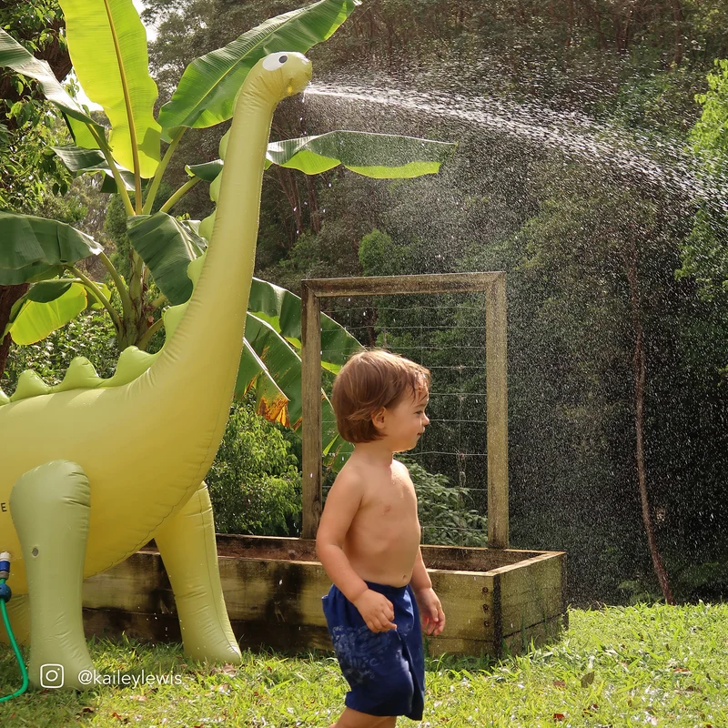 Inflatable Giant Dino Sprinkler - Into the Wild Khaki