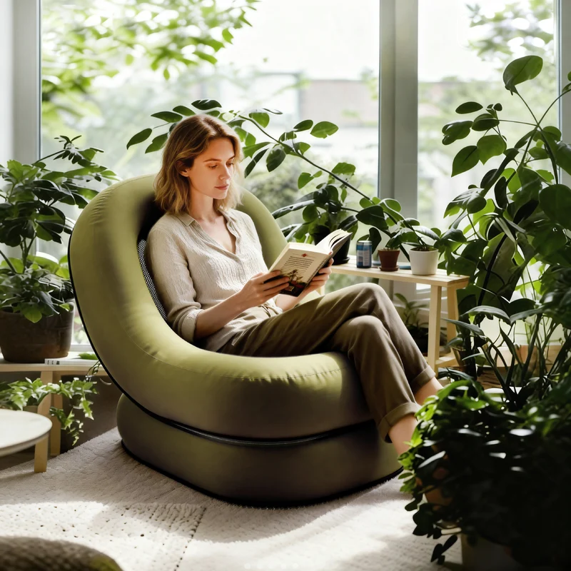 Portable Moon Air Lounger Chair – Camping, Beach & Outdoor