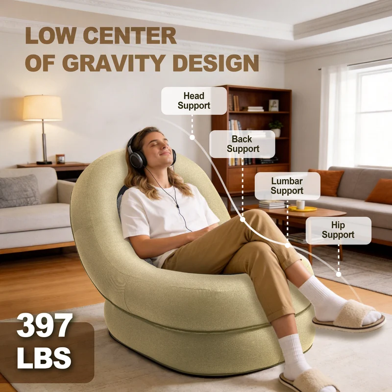 Portable Moon Air Lounger Chair – Camping, Beach & Outdoor