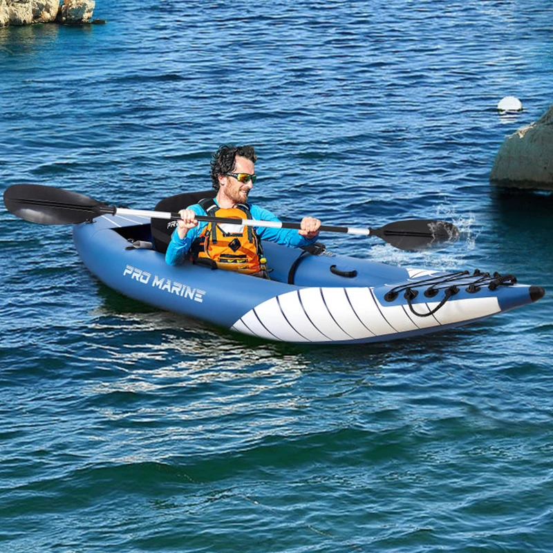 PROMARINE® Inflatable Kayak Blowup Touring Portable Kayak Set with Adjustable Seat and Pump