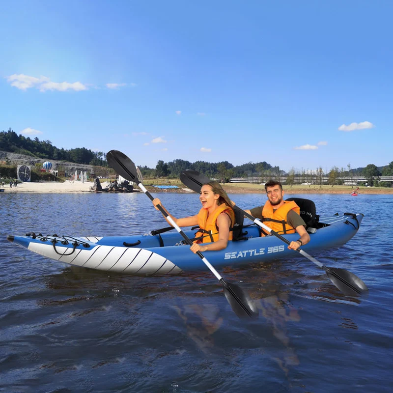 PROMARINE® Inflatable Kayak Blowup Touring Portable Kayak Set with Adjustable Seat and Pump