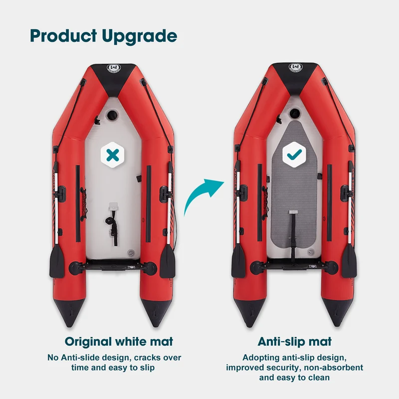 ProMarine® Inflatable Dinghy Boats Raft Fishing Pontoon Boat Set , Fishing Rod Holders