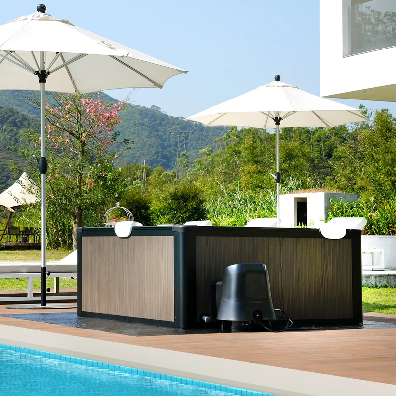 Aluminum Alloy Portable Hot Tub | 4-6 Person Spa with 104°F Heating & 80 Jets