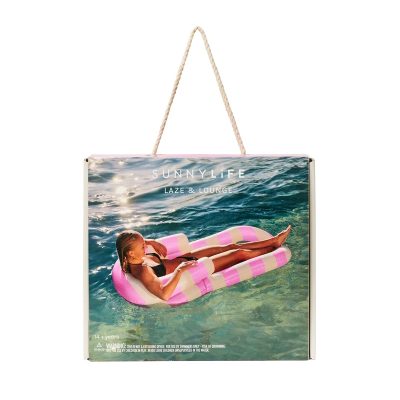 Laze & Lounge Float - Pool Party Magenta Stripe