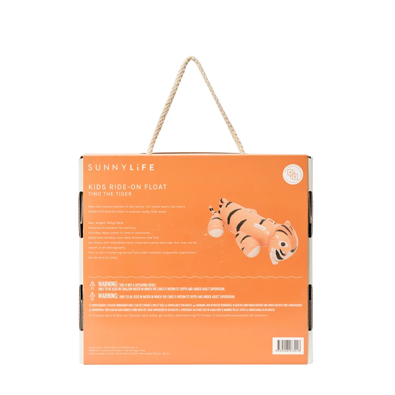 Kids Ride-On Float - Tino the Tiger Clay