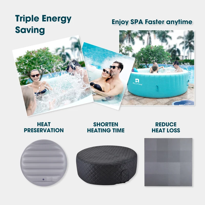Hot Tub Insulation Set for 4–6 Person – Cover & Mat