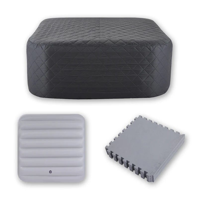 Hot Tub Insulation Set for 4-6 Person – Cover & Mat