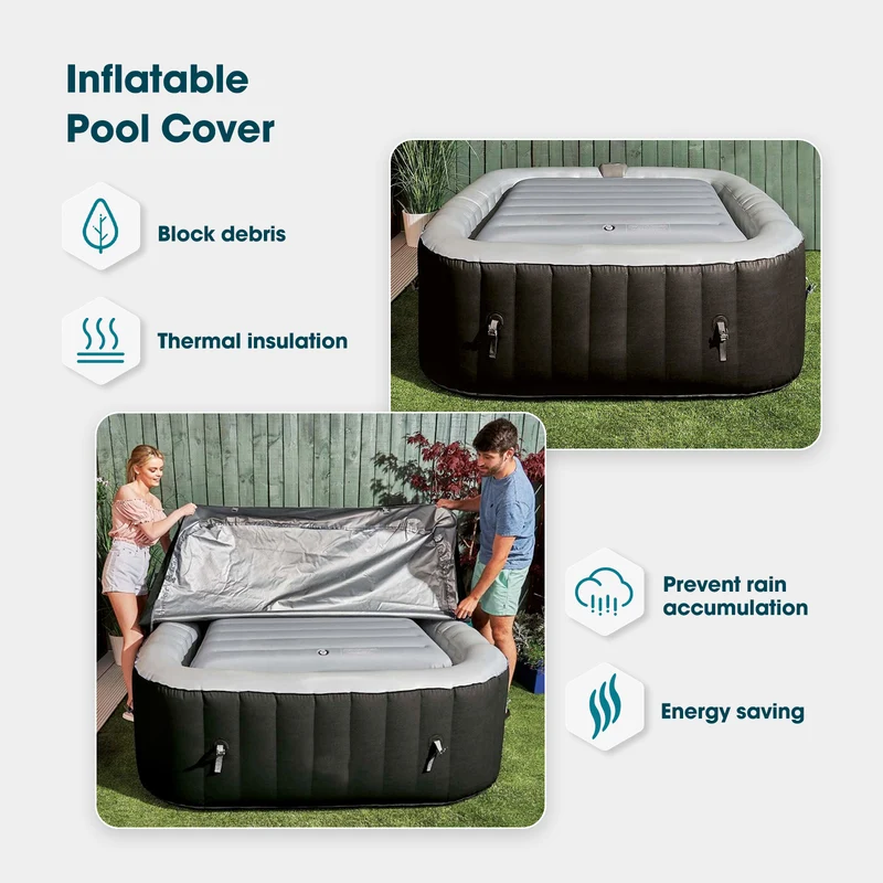 Hot Tub Insulation Set for 4-6 Person – Cover & Mat