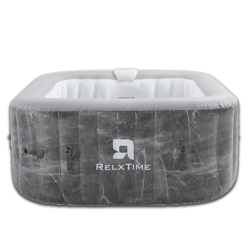 Square Inflatable Hot Tub - Marble Pattern