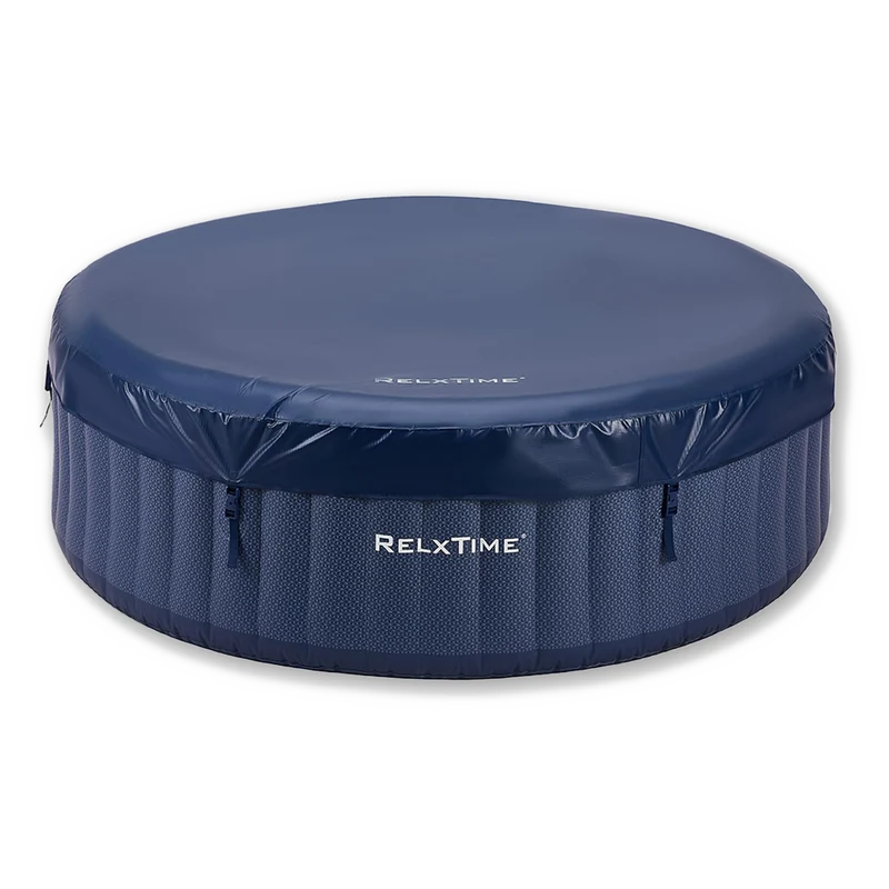 Round Inflatable Hot Tub - Blue Pattern