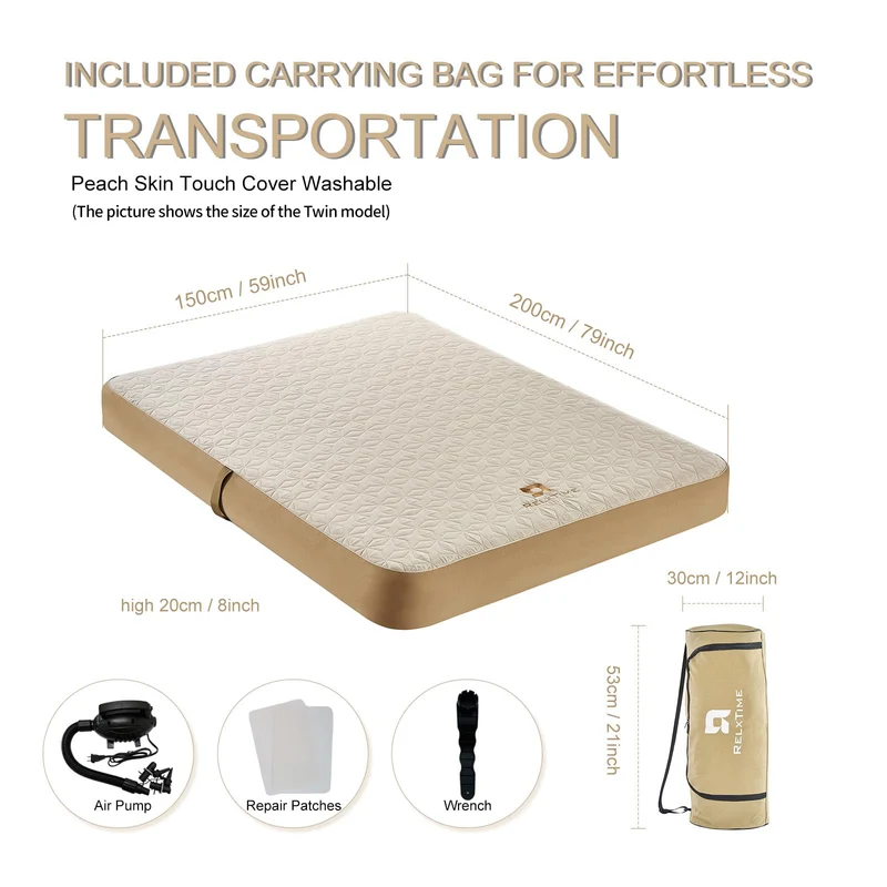 Relxtime Inflatable Air Mattress for Camping & Home