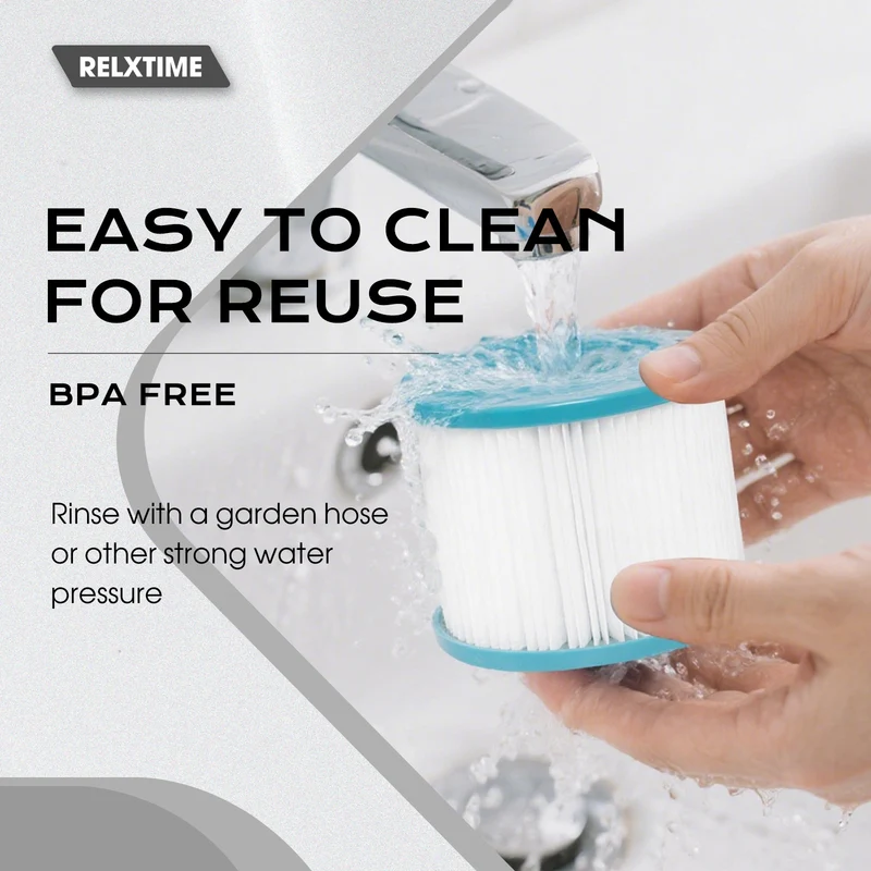 2-Pack Replacement Spa Filters – White