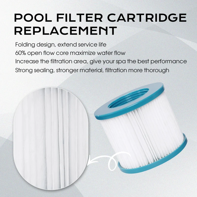 2-Pack Replacement Spa Filters – White