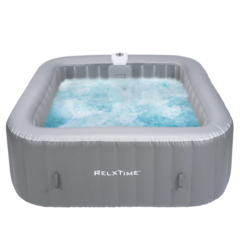 Square Inflatable Hot Tub - Classic Grey