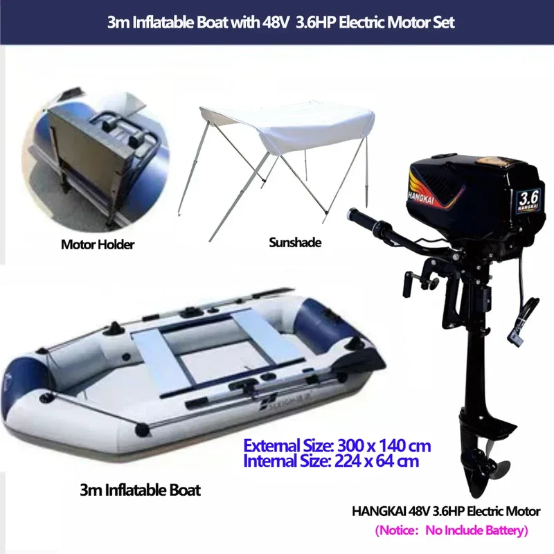 Bateau Gonflable Pêche Moteur Électrique