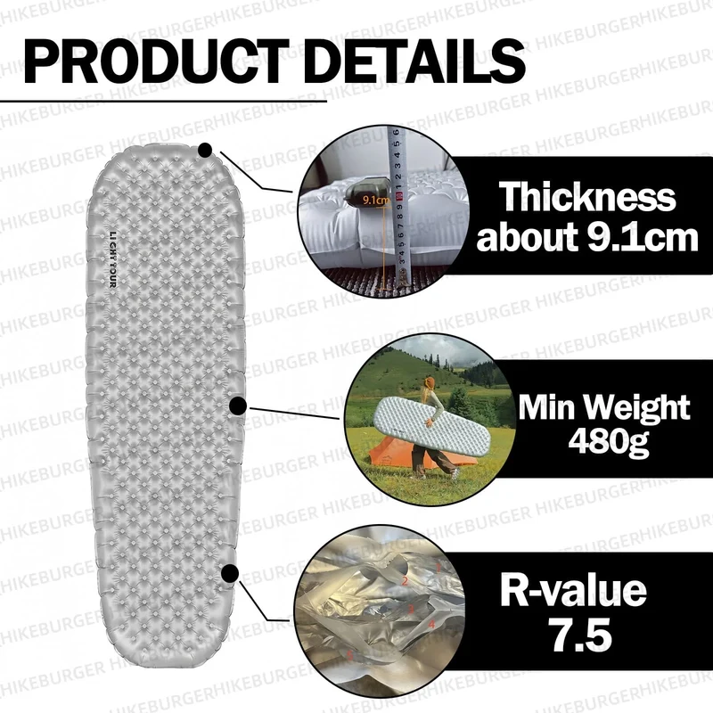 Tapis de Couchage Gonflable Ultra-Léger Randonnée